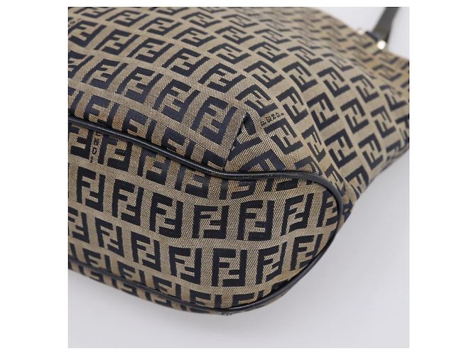 Borsa a mano FENDI Zucchino Canvas Navy Silver Auth BA15304 Argento Blu navy - vista 9