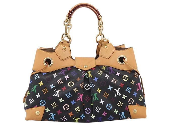 Borsa Tote LOUIS VUITTON Monogram Multicolor Ursula Nera M40124 LV Auth ka5857V Nero - vista 2
