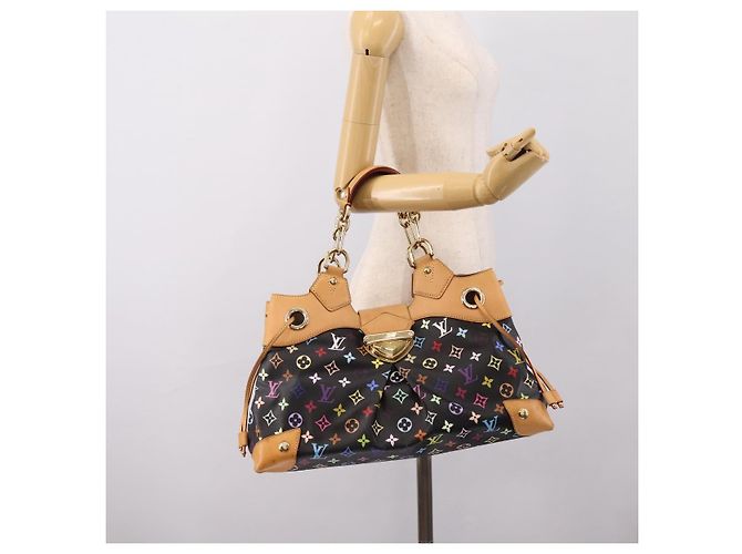 Borsa Tote LOUIS VUITTON Monogram Multicolor Ursula Nera M40124 LV Auth ka5857V Nero - vista 21