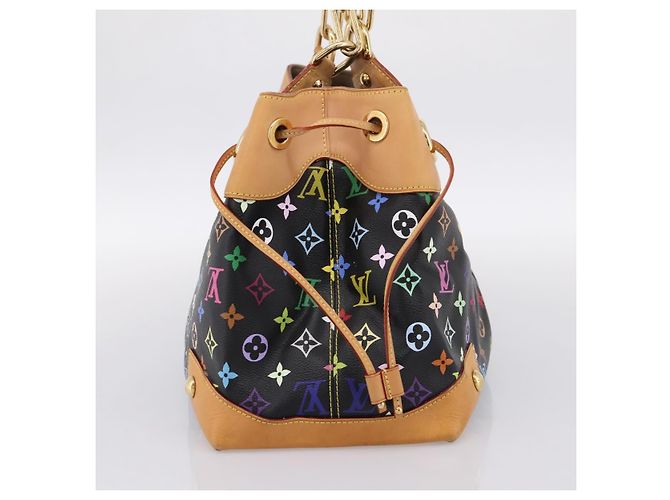 Borsa Tote LOUIS VUITTON Monogram Multicolor Ursula Nera M40124 LV Auth ka5857V Nero - vista 3