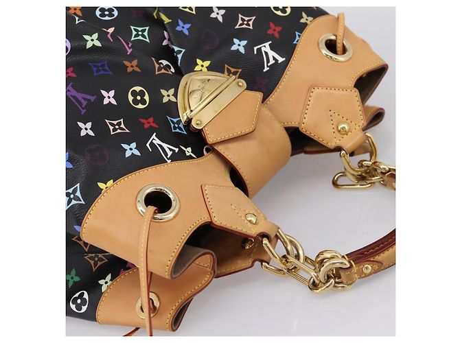 Borsa Tote LOUIS VUITTON Monogram Multicolor Ursula Nera M40124 LV Auth ka5857V Nero - vista 6