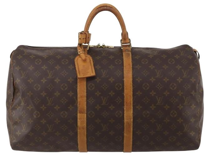 LOUIS VUITTON Monogram Keepall 55 Boston Bag M41424 LV Auth 195692 Monogramma - vista 13