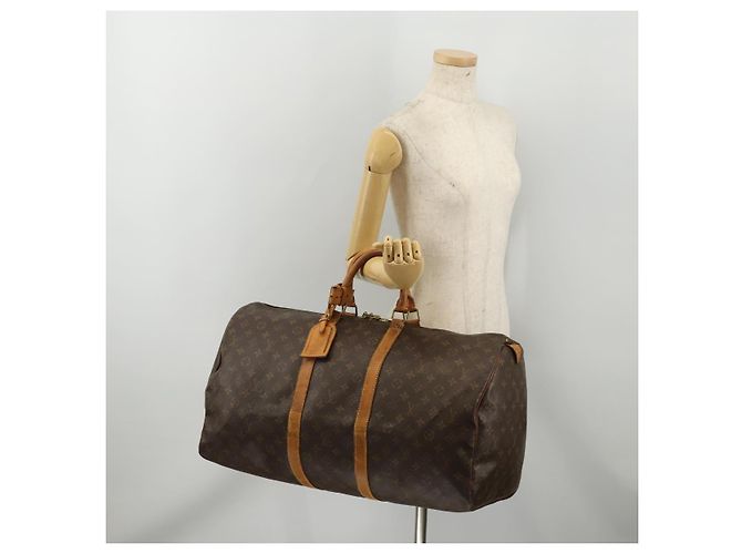 LOUIS VUITTON Monogram Keepall 55 Boston Bag M41424 LV Auth 195692 Monogramma - vista 23
