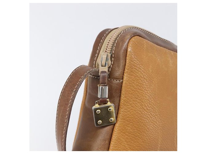 Borsa a tracolla LOEWE in pelle marrone oro Auth 199645 D'oro - vista 10