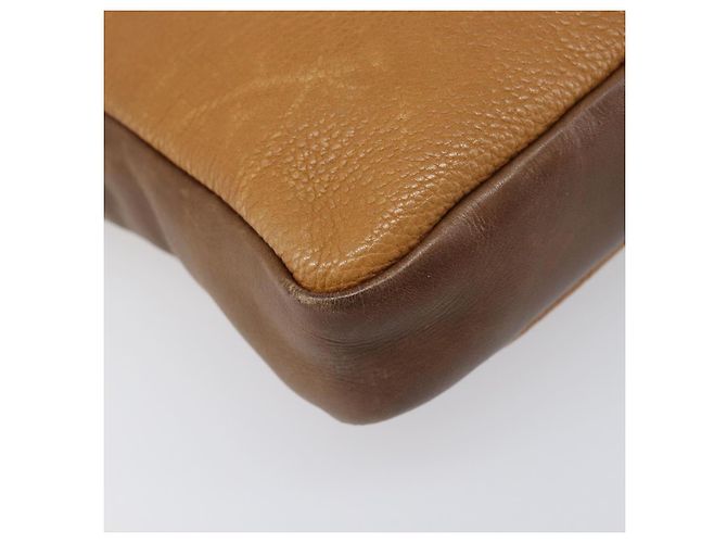 Borsa a tracolla LOEWE in pelle marrone oro Auth 199645 D'oro - vista 14