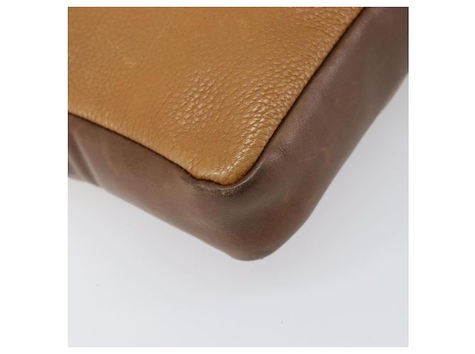 Borsa a tracolla LOEWE in pelle marrone oro Auth 199645 D'oro - vista 16