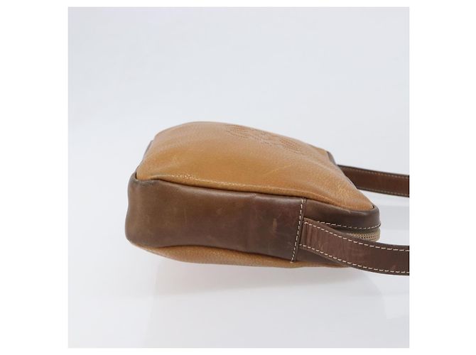 Borsa a tracolla LOEWE in pelle marrone oro Auth 199645 D'oro - vista 3