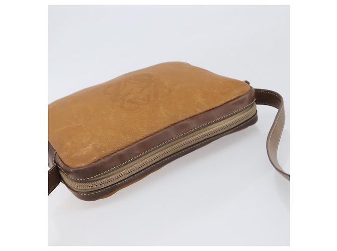 Borsa a tracolla LOEWE in pelle marrone oro Auth 199645 D'oro - vista 6