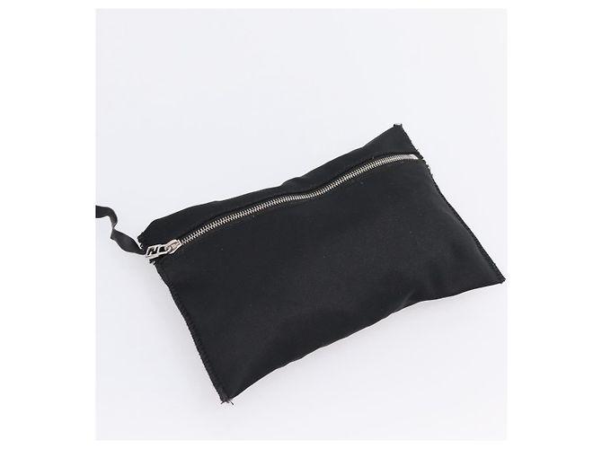 Borsa a mano FENDI in jersey di cotone Nero Argento Auth ka5894 - vista 20
