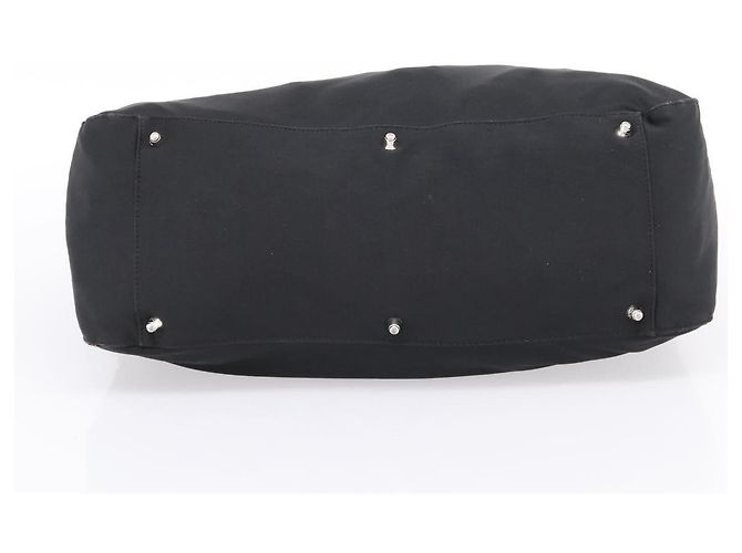 Borsa a mano FENDI in jersey di cotone Nero Argento Auth ka5894 - vista 5