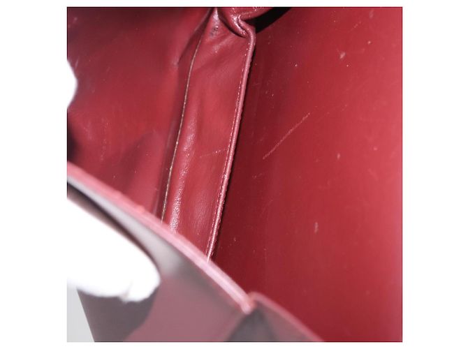 Borsa a tracolla CARTIER Must Line in pelle Bordeaux Gold Auth ka5924 D'oro Bordò - vista 17