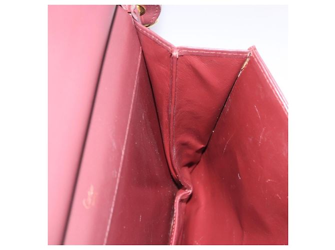 Borsa a tracolla CARTIER Must Line in pelle Bordeaux Gold Auth ka5924 D'oro Bordò - vista 19