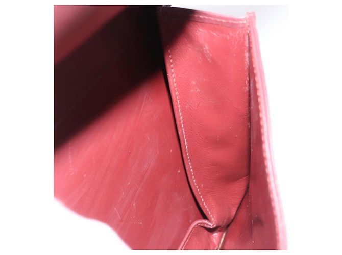Borsa a tracolla CARTIER Must Line in pelle Bordeaux Gold Auth ka5924 D'oro Bordò - vista 23