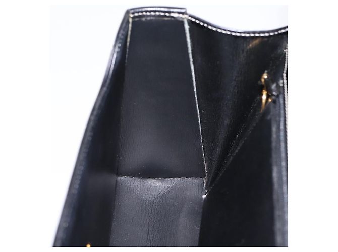 Christian Dior Shoulder Bag Leather Black Gold Auth ka5898 Nero D'oro - vista 17