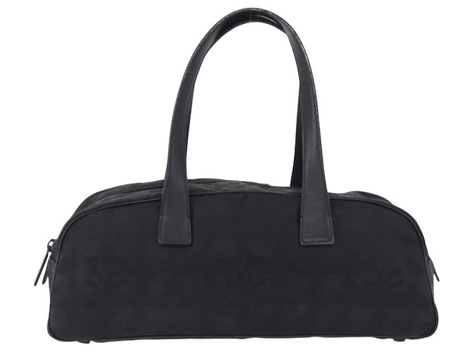 Borsa Tote CHANEL New Travel Line in Tela Nera CC Auth 183559 - vista 13