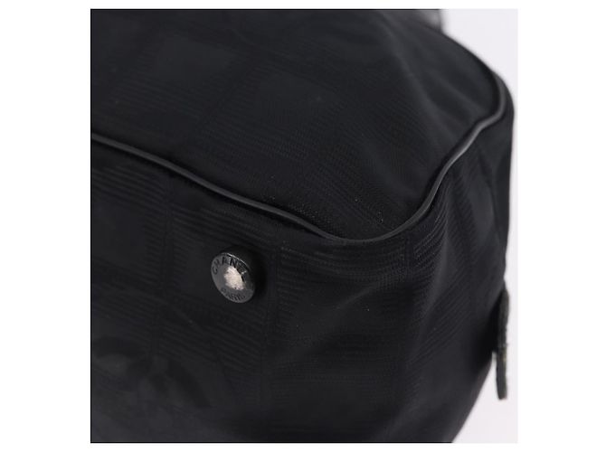 Borsa Tote CHANEL New Travel Line in Tela Nera CC Auth 183559 - vista 15