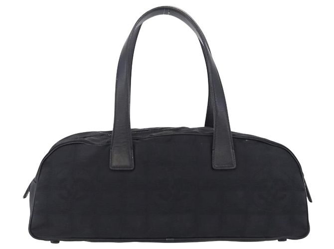Borsa Tote CHANEL New Travel Line in Tela Nera CC Auth 183559 - vista 2