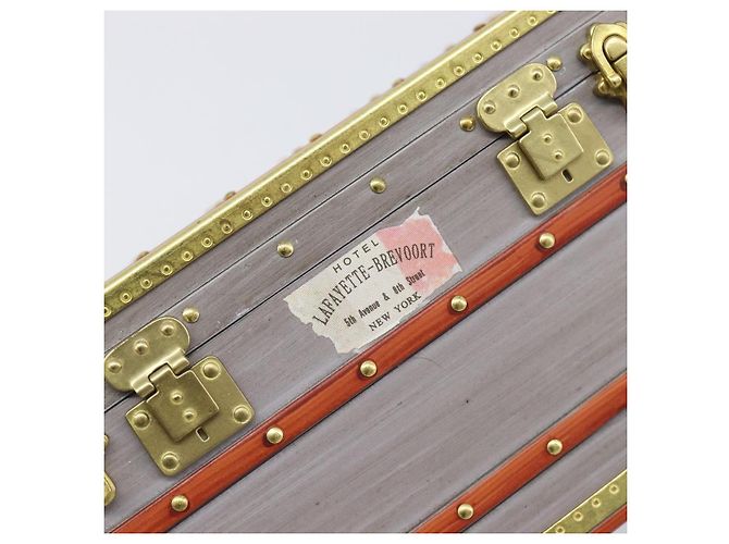 LOUIS VUITTON Minimal Gin Clayette Fermacarte metallo Gray M99455 Auth 196890V Marrone - vista 19