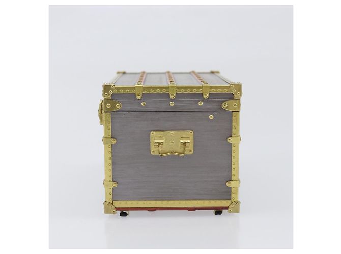 LOUIS VUITTON Minimal Gin Clayette Fermacarte metallo Gray M99455 Auth 196890V Marrone - vista 3