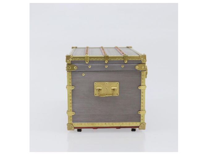 LOUIS VUITTON Minimal Gin Clayette Fermacarte metallo Gray M99455 Auth 196890V Marrone - vista 4