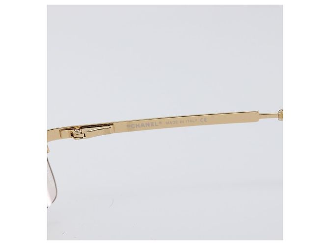 Gafas de sol CHANEL metal Gold CC Auth yk20750M Dorado - vista 11