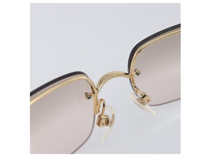 Gafas de sol CHANEL metal Gold CC Auth yk20750M Dorado - vista 14