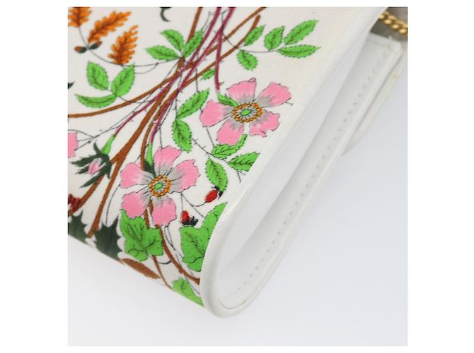 GUCCI Flower Chain Schultertasche aus multicolor Canvas, authentisch ep15665A Mehrfarben - Ansicht 12