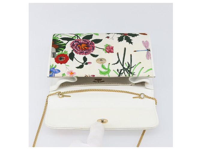 GUCCI Flower Chain Schultertasche aus multicolor Canvas, authentisch ep15665A Mehrfarben - Ansicht 15
