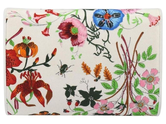 GUCCI Flower Chain Schultertasche aus multicolor Canvas, authentisch ep15665A Mehrfarben - Ansicht 3