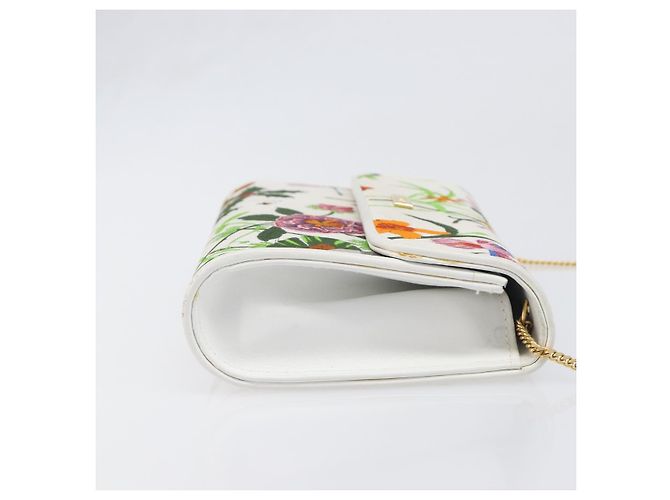 GUCCI Flower Chain Schultertasche aus multicolor Canvas, authentisch ep15665A Mehrfarben - Ansicht 4