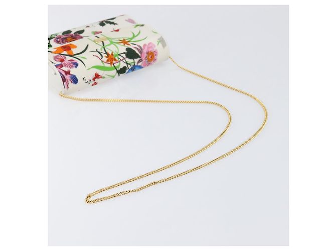 GUCCI Flower Chain Schultertasche aus multicolor Canvas, authentisch ep15665A Mehrfarben - Ansicht 7