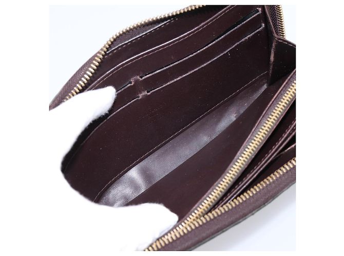 LOUIS VUITTON Monogram Vernis Zippy Wallet Amarante M93522 LV Auth BA15338 Bordò - vista 10