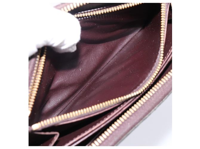 LOUIS VUITTON Monogram Vernis Zippy Wallet Amarante M93522 LV Auth BA15338 Bordò - vista 11