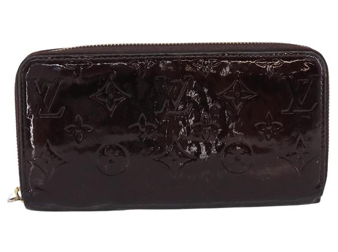 LOUIS VUITTON Monogram Vernis Zippy Wallet Amarante M93522 LV Auth BA15338 Bordò - vista 13