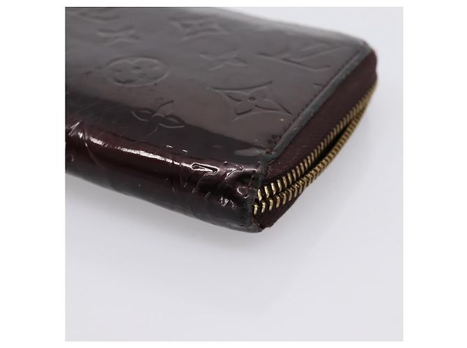 LOUIS VUITTON Monogram Vernis Zippy Wallet Amarante M93522 LV Auth BA15338 Bordò - vista 14