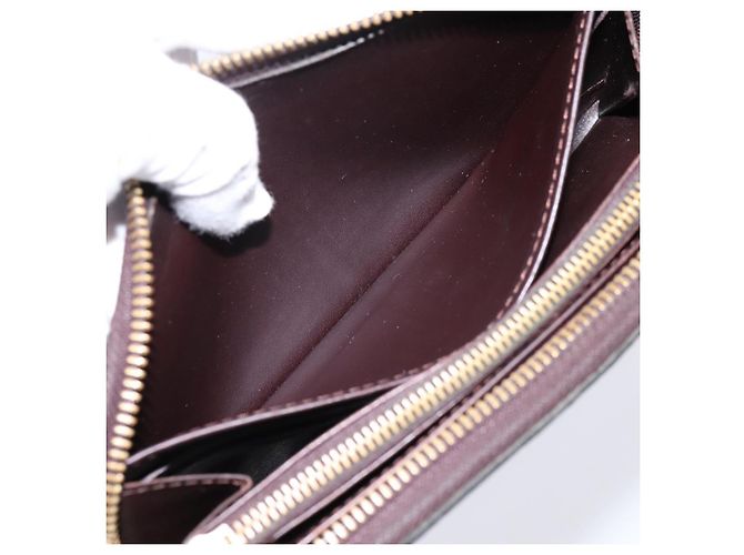 LOUIS VUITTON Monogram Vernis Zippy Wallet Amarante M93522 LV Auth BA15338 Bordò - vista 18