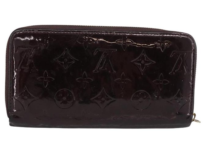 LOUIS VUITTON Monogram Vernis Zippy Wallet Amarante M93522 LV Auth BA15338 Bordò - vista 2