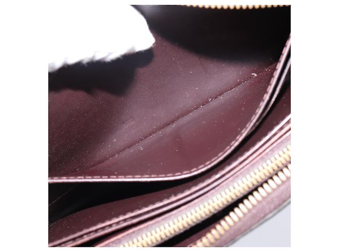 LOUIS VUITTON Monogram Vernis Zippy Wallet Amarante M93522 LV Auth BA15338 Bordò - vista 24