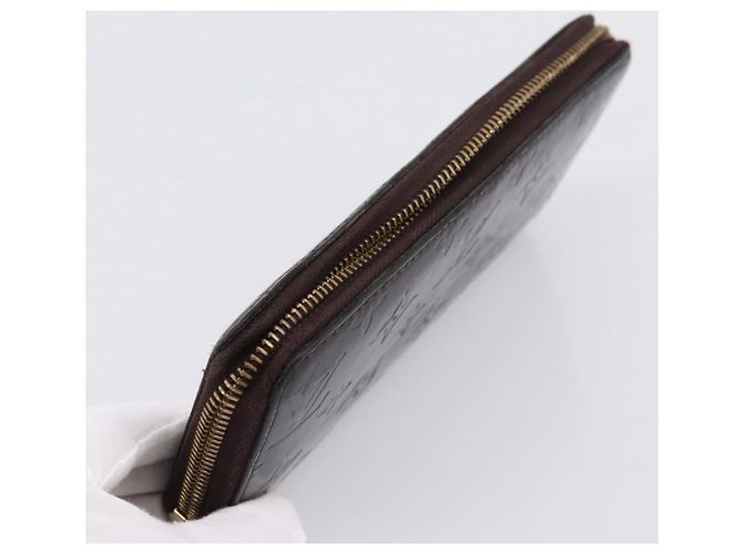 LOUIS VUITTON Monogram Vernis Zippy Wallet Amarante M93522 LV Auth BA15338 Bordò - vista 6