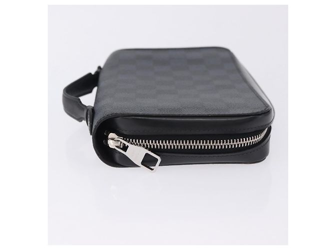 LOUIS VUITTON Damier Grafitte Zippy XL Wallet N41503 LV Auth 198537 Damier ebene - vista 4