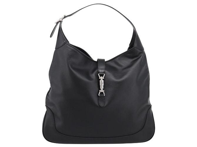 Borsa a tracolla GUCCI Jackie in pelle 2way Nera Argento 764202 Auth SW2671SAM Nero - vista 2