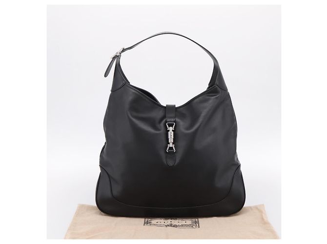 Borsa a tracolla GUCCI Jackie in pelle 2way Nera Argento 764202 Auth SW2671SAM Nero - vista 26