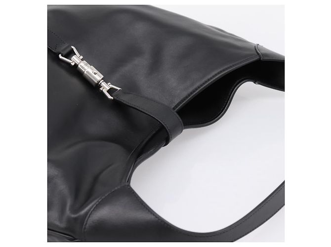 Borsa a tracolla GUCCI Jackie in pelle 2way Nera Argento 764202 Auth SW2671SAM Nero - vista 6