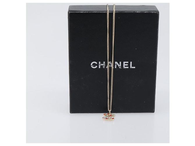 Collana CHANEL COCO Mark Stone metallo Multicolor CC Auth yk20780M Multicolore - vista 14