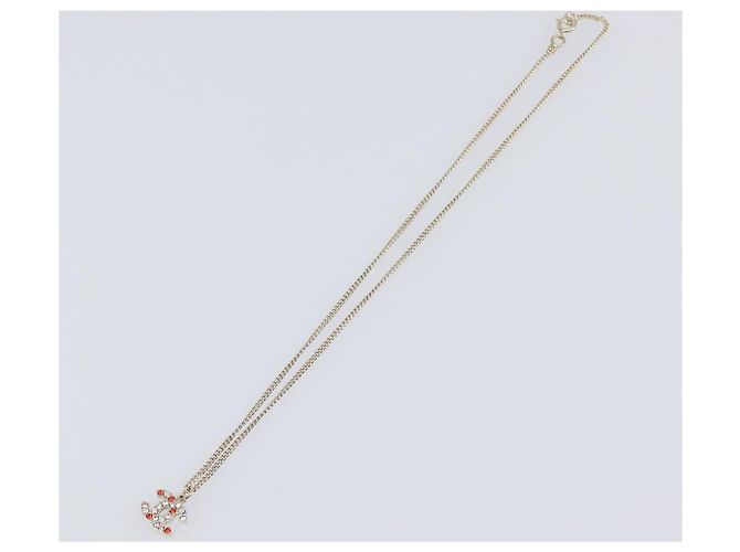 Collana CHANEL COCO Mark Stone metallo Multicolor CC Auth yk20780M Multicolore - vista 2