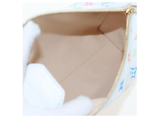 Borsa LOUIS VUITTON Monogram Multicolor Side Trunk MM Bag White M14046 Auth 199130SM Bianco - vista 11
