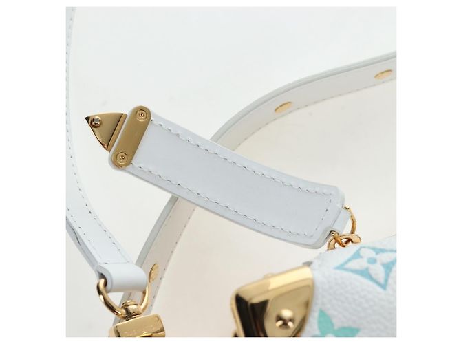 Borsa LOUIS VUITTON Monogram Multicolor Side Trunk MM Bag White M14046 Auth 199130SM Bianco - vista 24