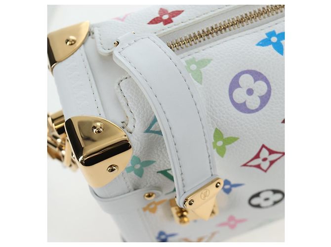 Borsa LOUIS VUITTON Monogram Multicolor Side Trunk MM Bag White M14046 Auth 199130SM Bianco - vista 25