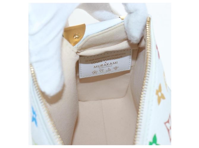 Borsa LOUIS VUITTON Monogram Multicolor Side Trunk MM Bag White M14046 Auth 199130SM Bianco - vista 28