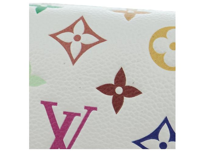 Borsa LOUIS VUITTON Monogram Multicolor Side Trunk MM Bag White M14046 Auth 199130SM Bianco - vista 3